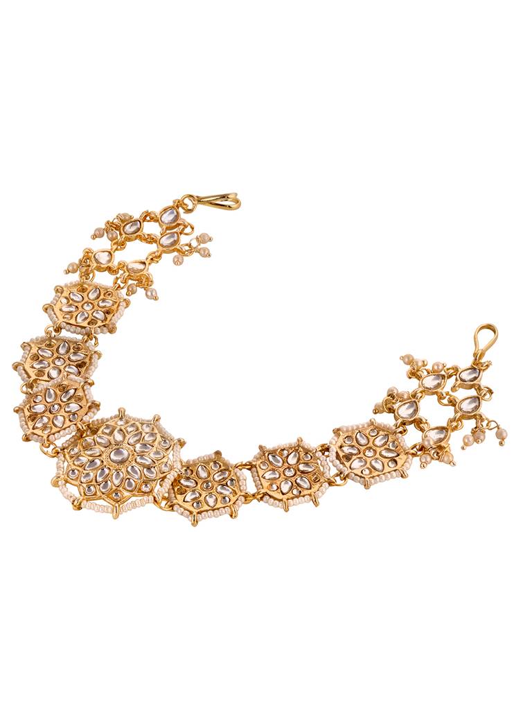 Kundan Studded Matha Patti-Gold Platted : SJMP1624