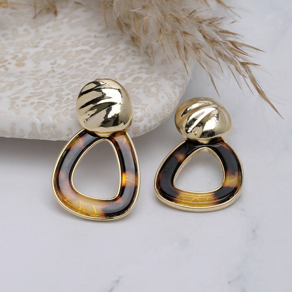Lily Luxe 18K Gold Plated Earrings : DropGlam18kGoldPlatedEarrings