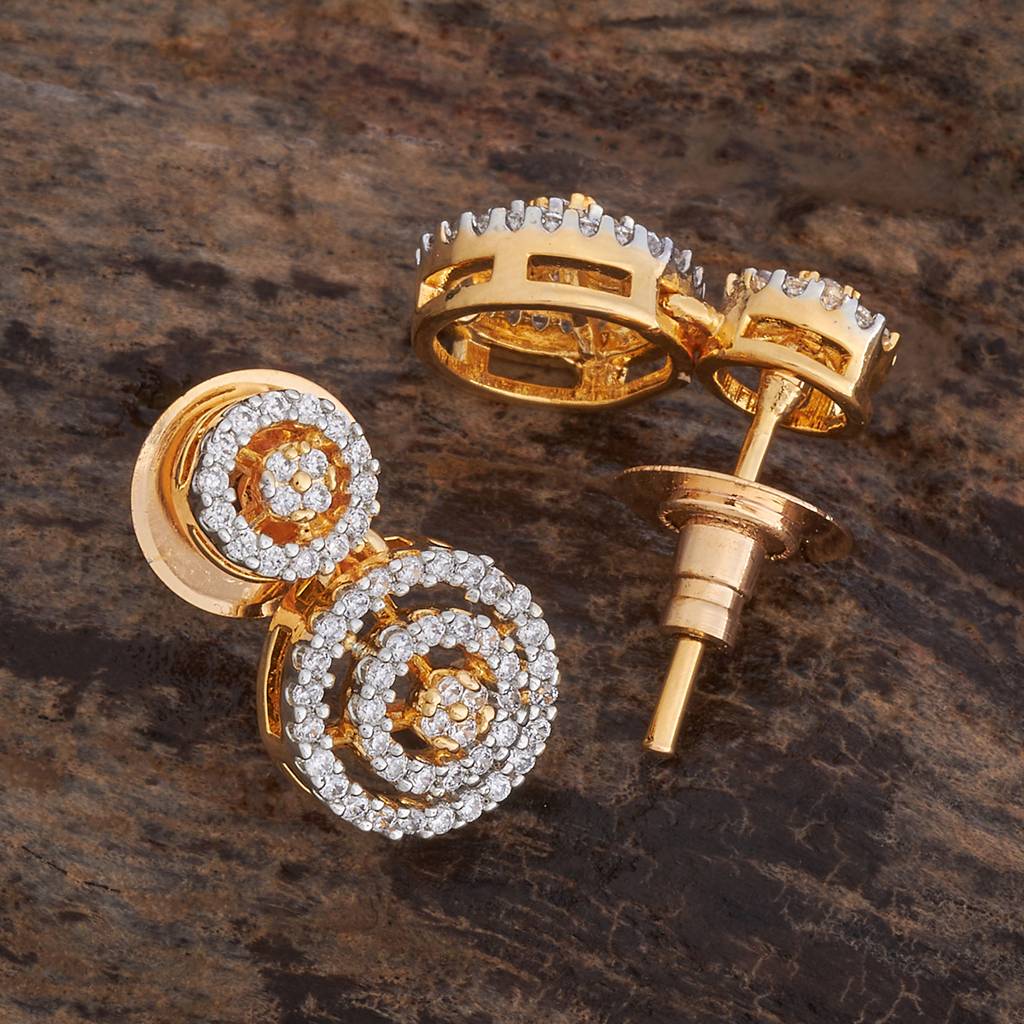 Kushal'S Fashion Jewellery White Rhodium-Plated Party Zircon Drop Earrings - 163199 : 400428