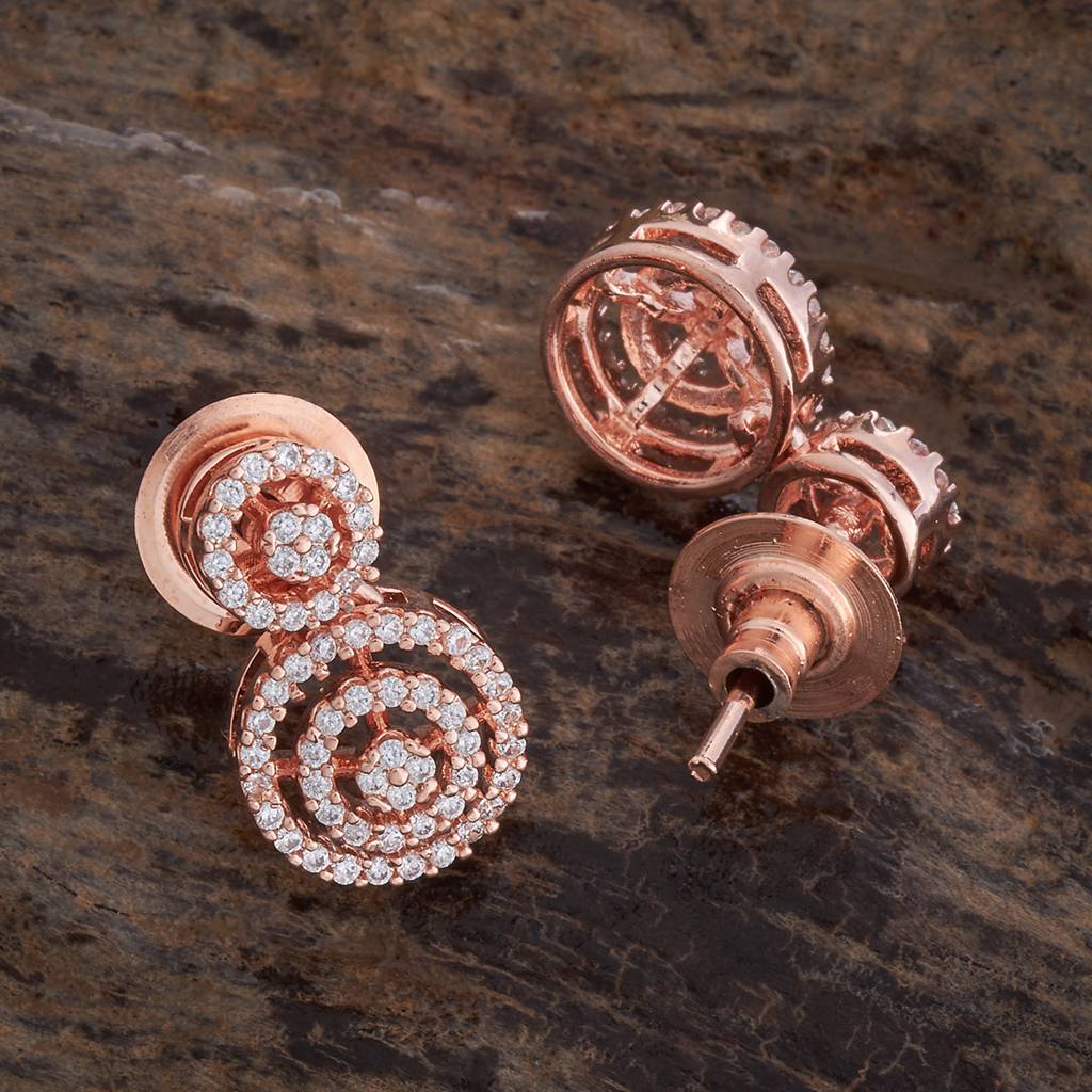 Kushal'S Fashion Jewellery White Rhodium-Plated Party Zircon Drop Earrings - 163199 : 400430