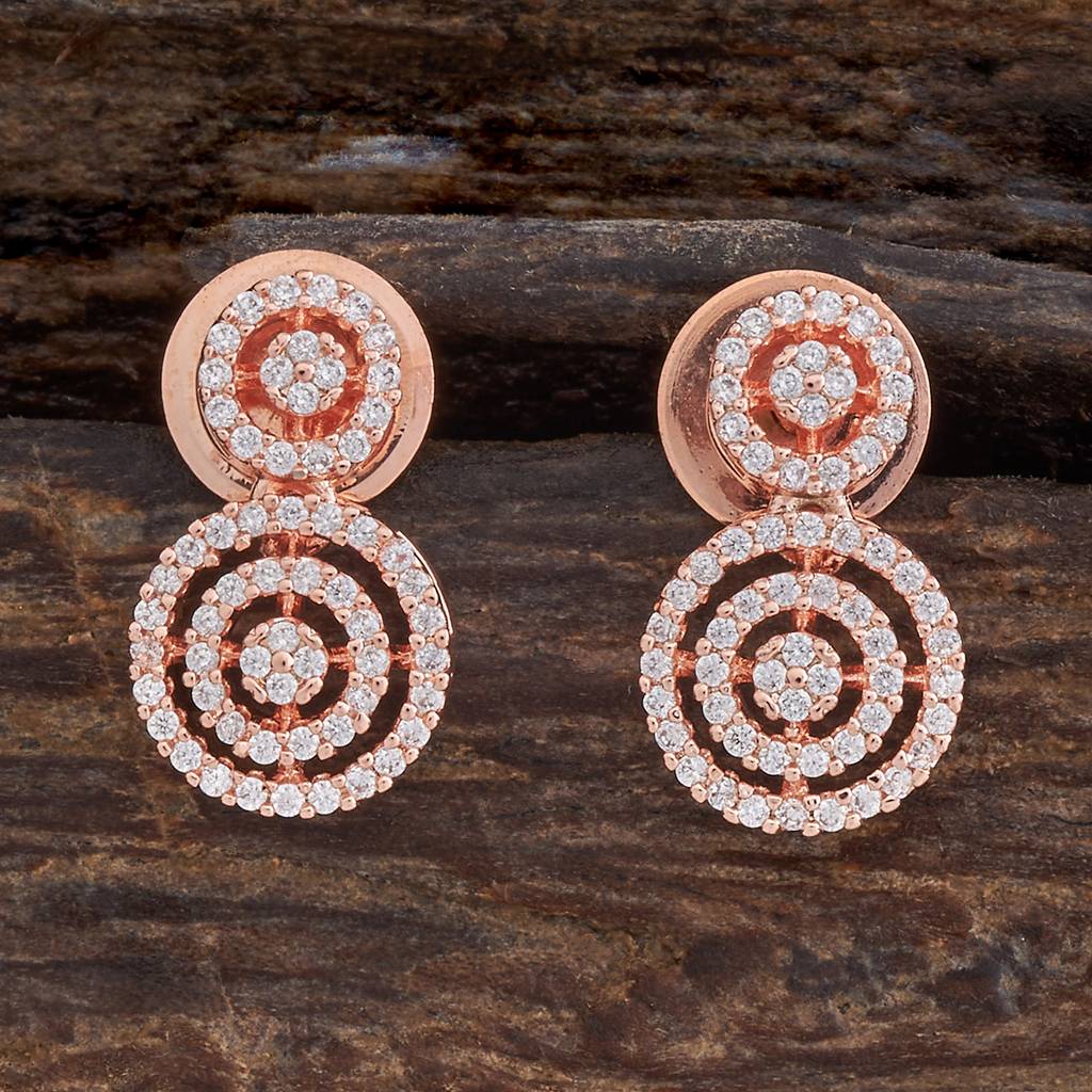 Kushal'S Fashion Jewellery White Rhodium-Plated Party Zircon Drop Earrings - 163199 : 400430