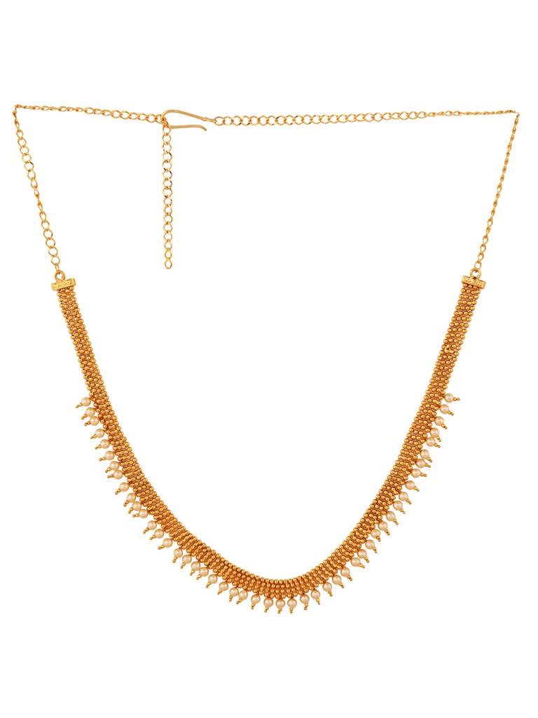 Gold Plated Beaded Pearl Kamarbandh : SJKB1633