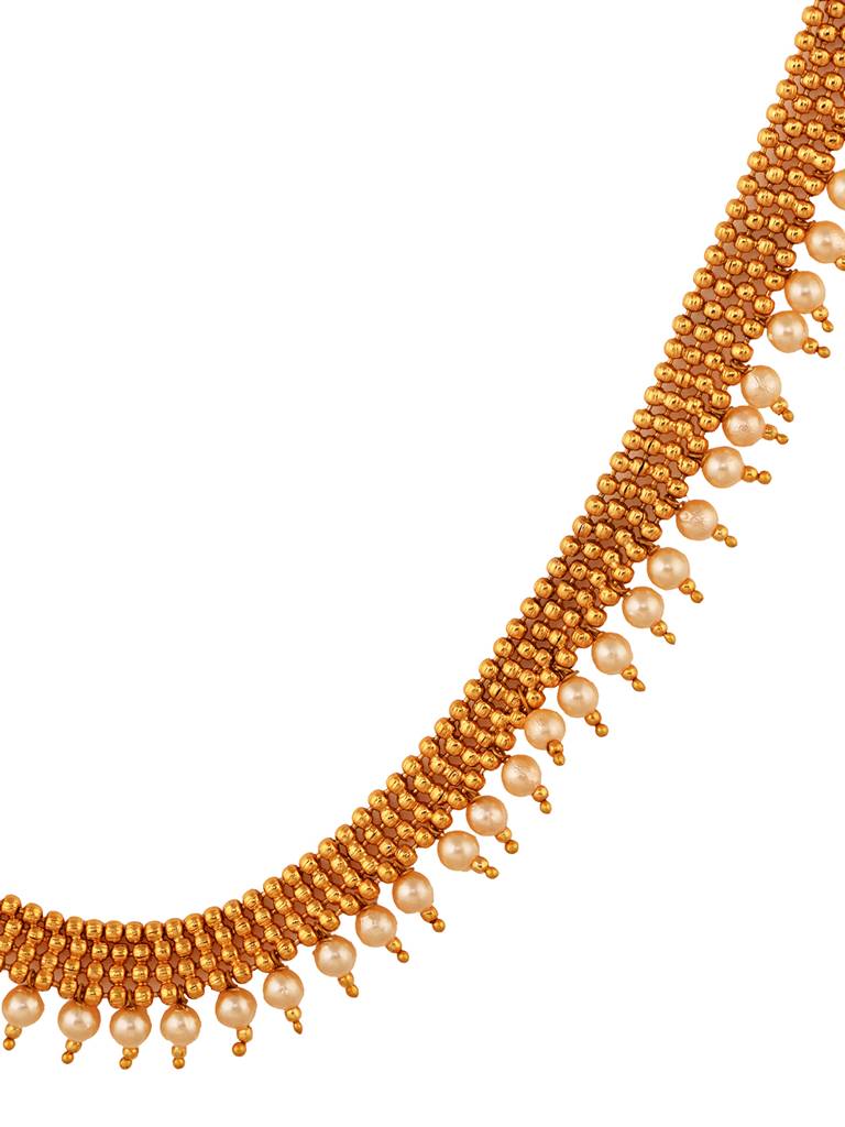Gold Plated Beaded Pearl Kamarbandh : SJKB1633
