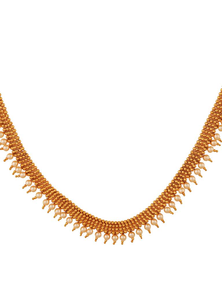 Gold Plated Beaded Pearl Kamarbandh : SJKB1633