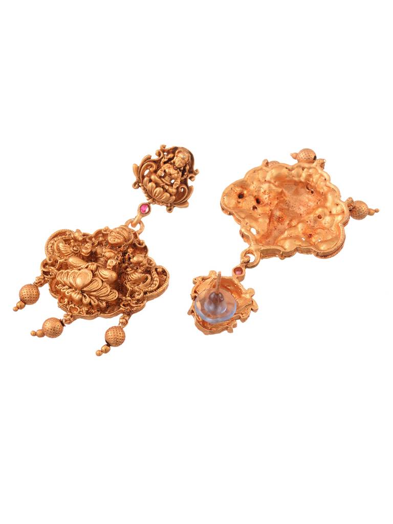 Gold Plated Exquisite Design Shiv Parivar Temple Jewellery Set : SJNK1639