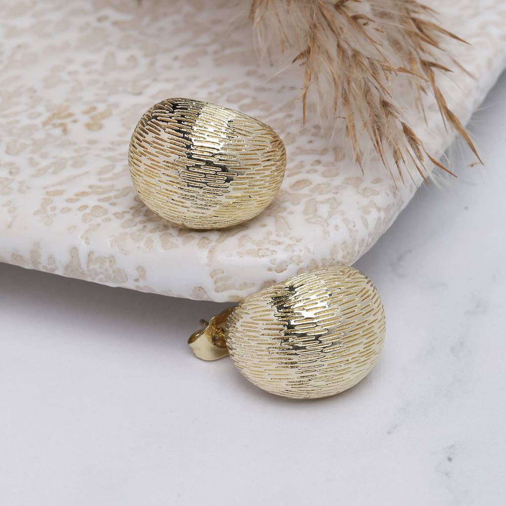 Lustre Lane 18K Gold Plated Earrings : GlowGoals18kGoldPlatedEarrings