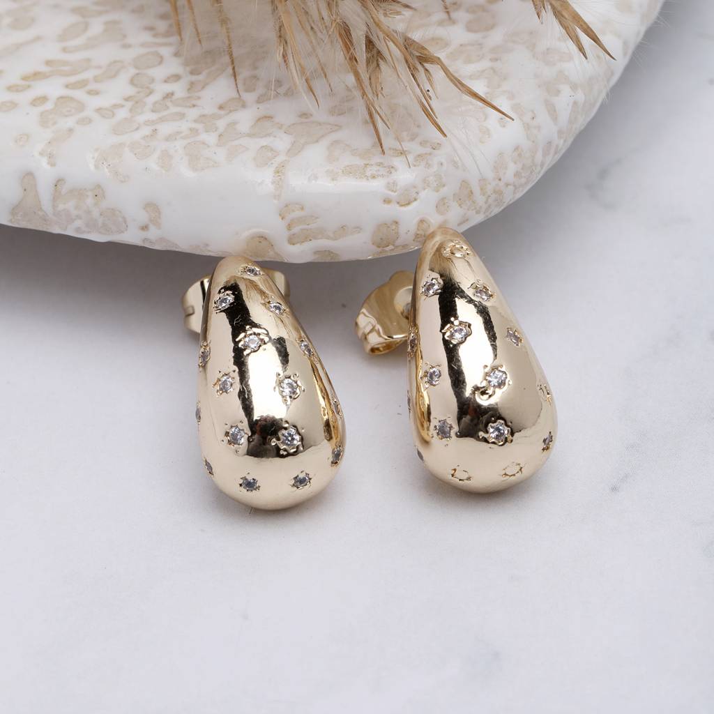 Luxe Drip 18K Gold Plated Earrings : GoldPlay18kGoldPlatedEarrings