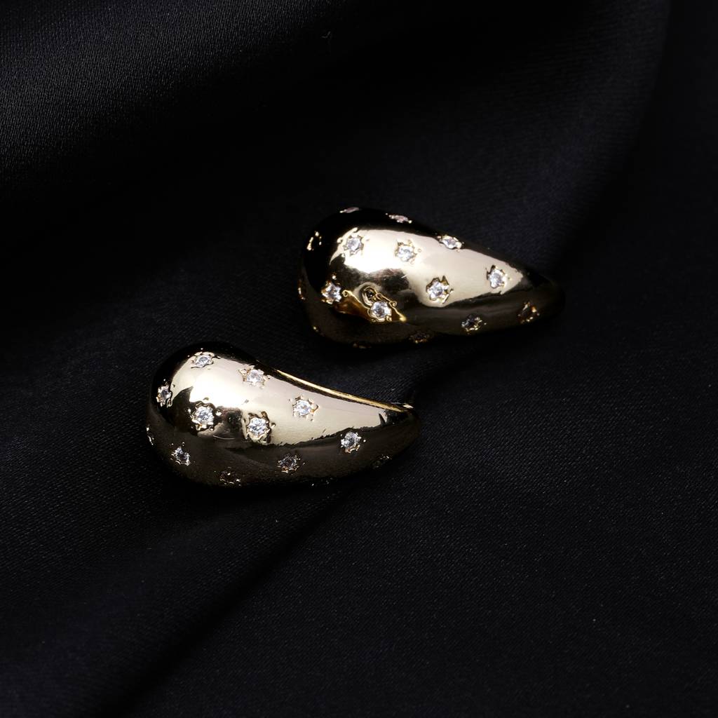 Luxe Drip 18K Gold Plated Earrings : GoldPlay18kGoldPlatedEarrings