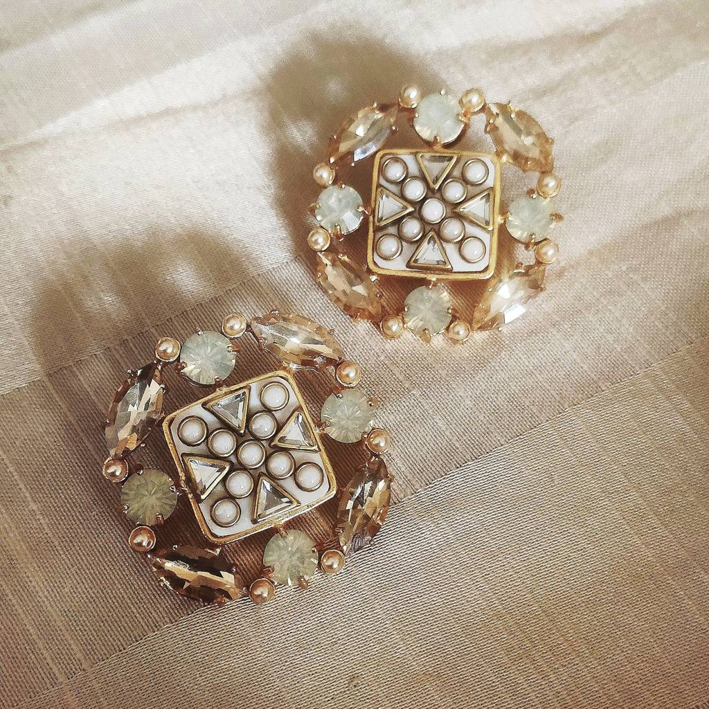 Suhaaya Mini Studs Brass Gold