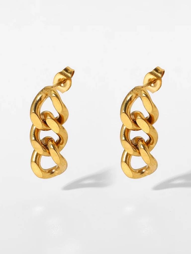 Cuban Chain Earrings : AVER10048