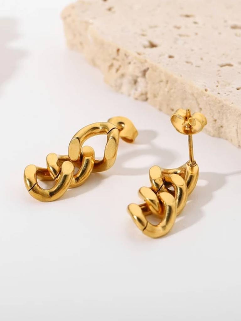 Cuban Chain Earrings : AVER10048