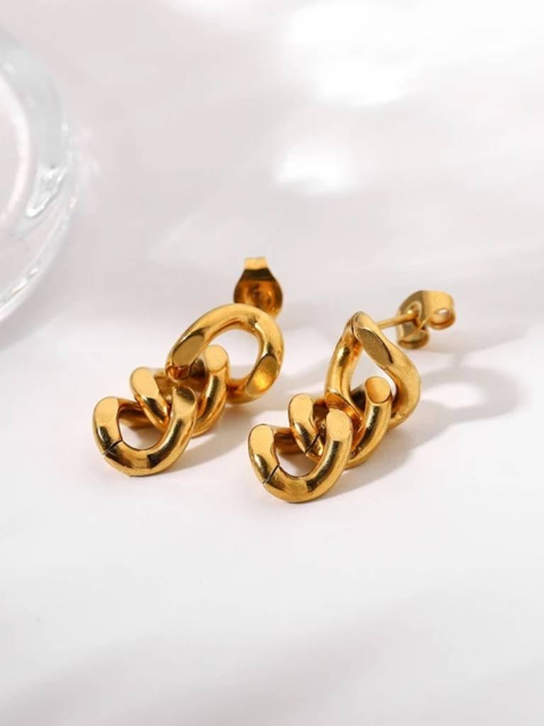 Cuban Chain Earrings : AVER10048