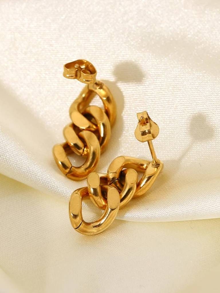 Cuban Chain Earrings : AVER10048
