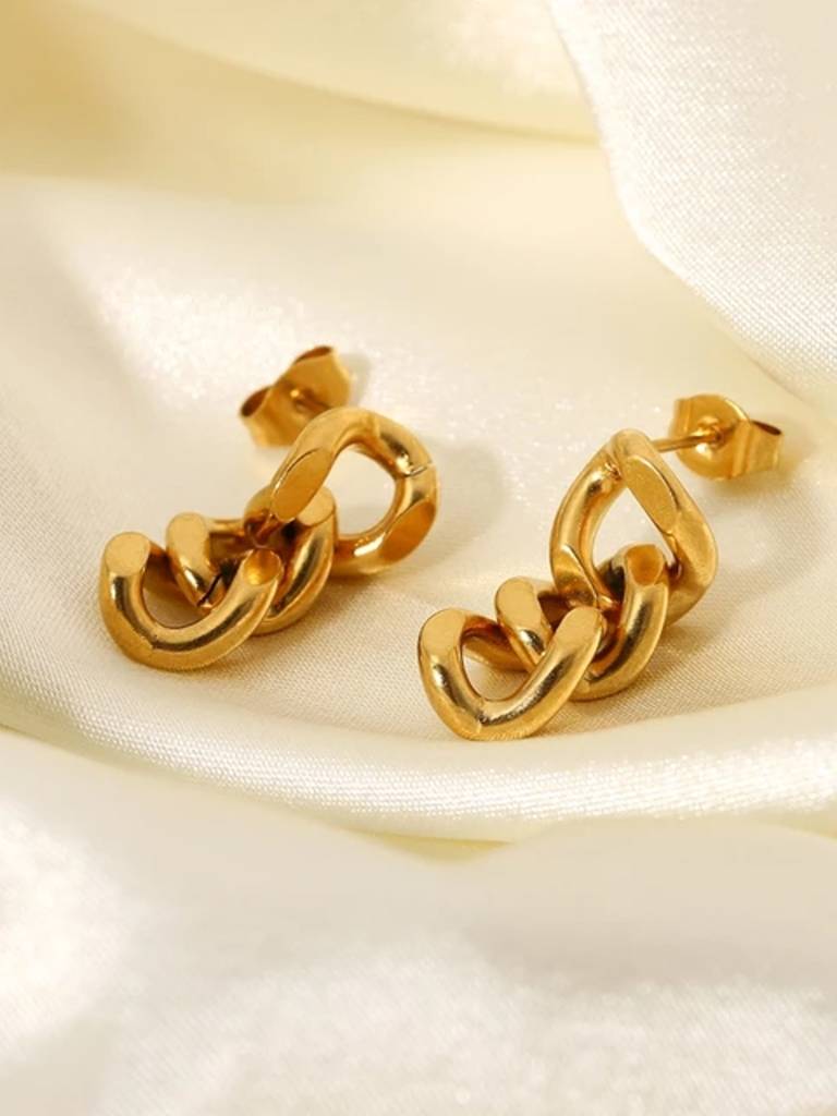 Cuban Chain Earrings : AVER10048