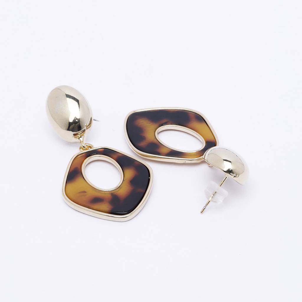 Multilayer Summer 18K Gold Necklace With White Crystal : BrightBeat18kGoldPlatedEarrings