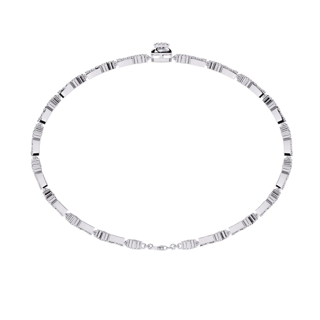 0.82Ct Round Lab Grown Diamond Tennis Bracelet : ZY-001