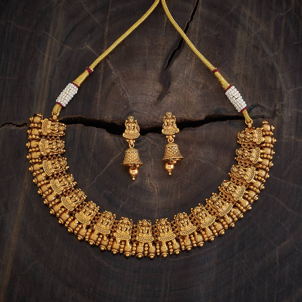 Kushal'S Fashion Jewellery Gold Plated Antique Jewellery Set : 410801