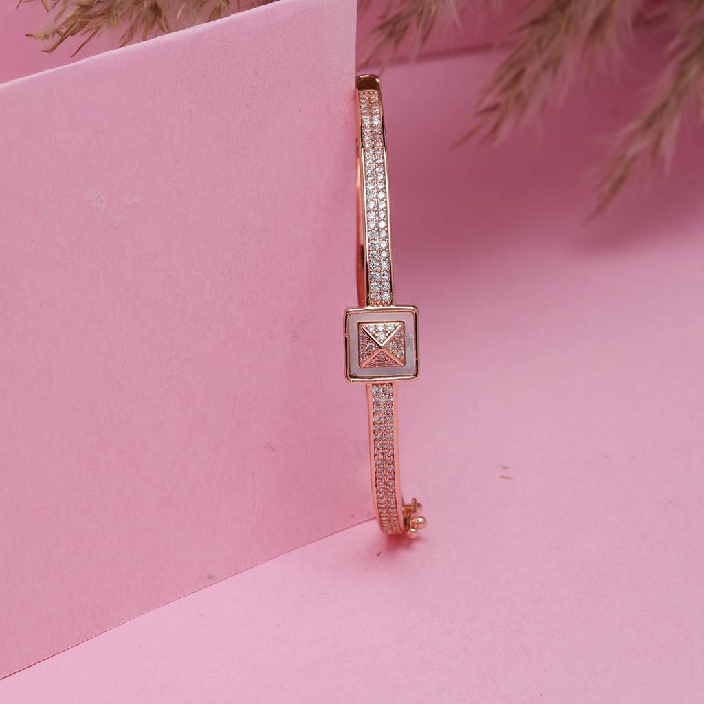 Raindrop Crystal Rose Gold Necklace : AurelianLuxeBracelet