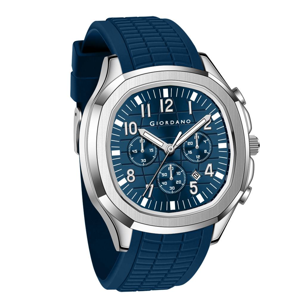 Giordano Precision And Comfort Multi Function Watch For Men With Textured Dial & Trendy Silicone Band : GZ-50143-03