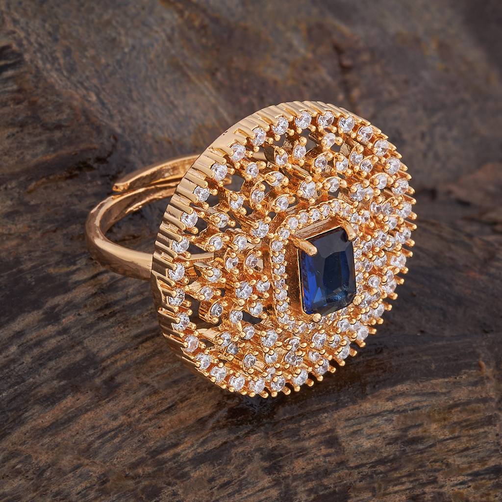 Kushal'S Fashion Jewellery Gold-Plated Party Zircon Finger Ring - 173111 : 415693