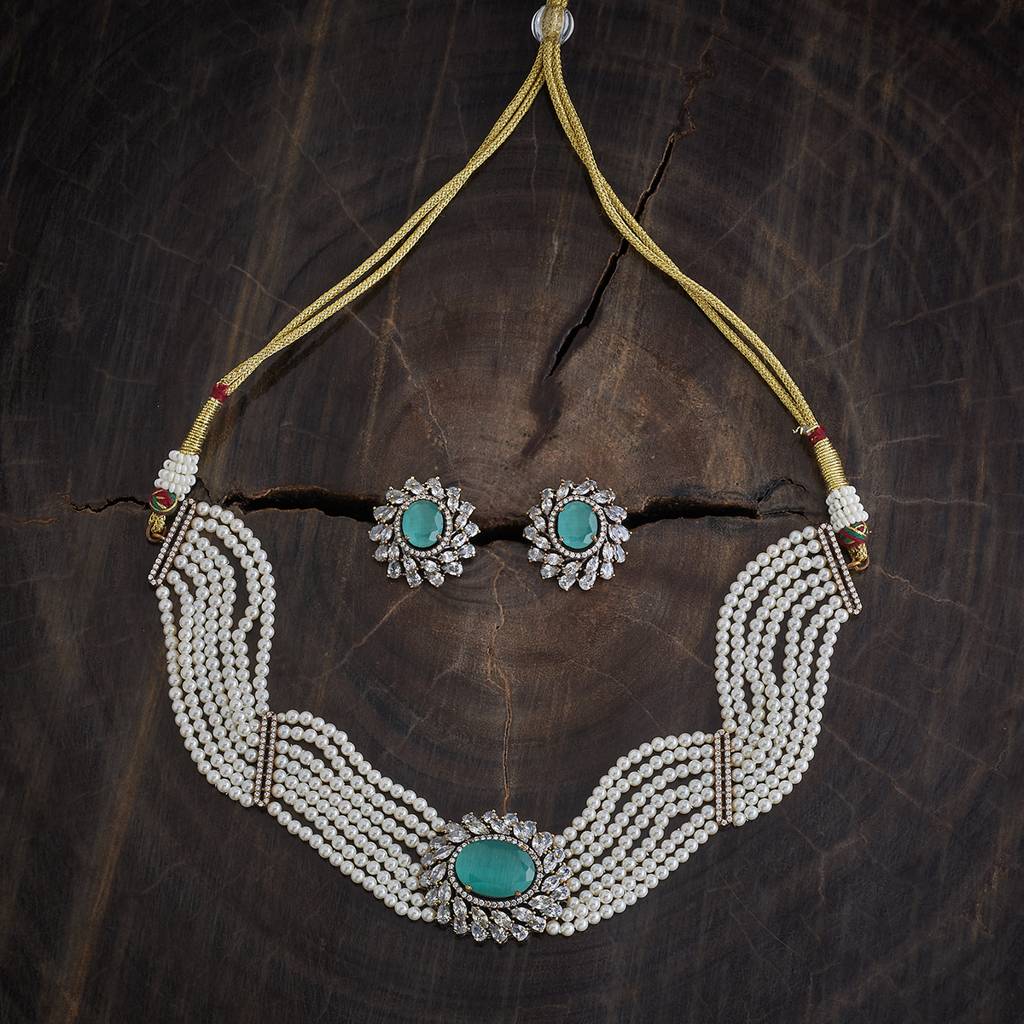 Kushal'S Fashion Jewellery Cubic Zirconia Layered Jewellery Set : 416058