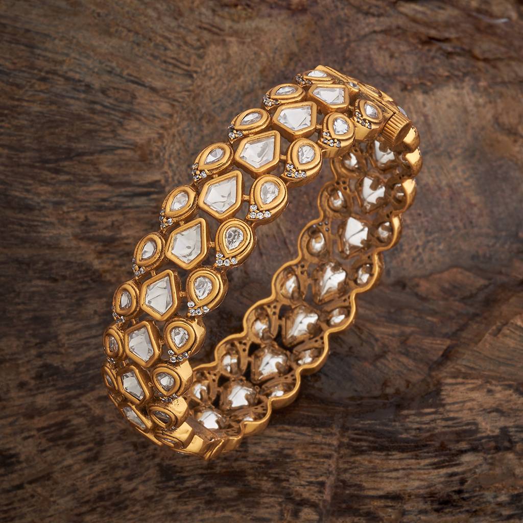 Kushal'S Fashion Jewellery White Party Kundan Bangle - 416784 : 416784