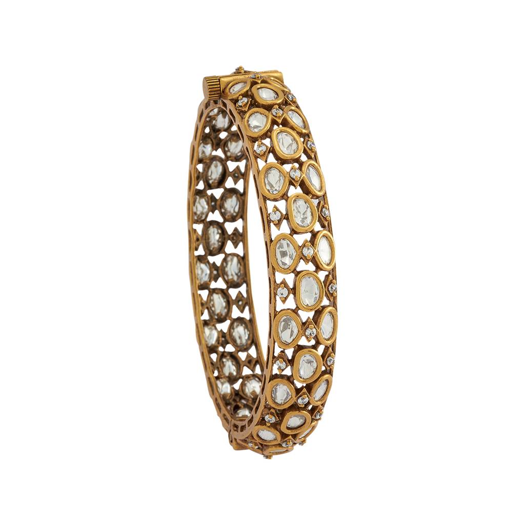 Kushal'S Fashion Jewellery Party Kundan Bangle - 173611 : 416787