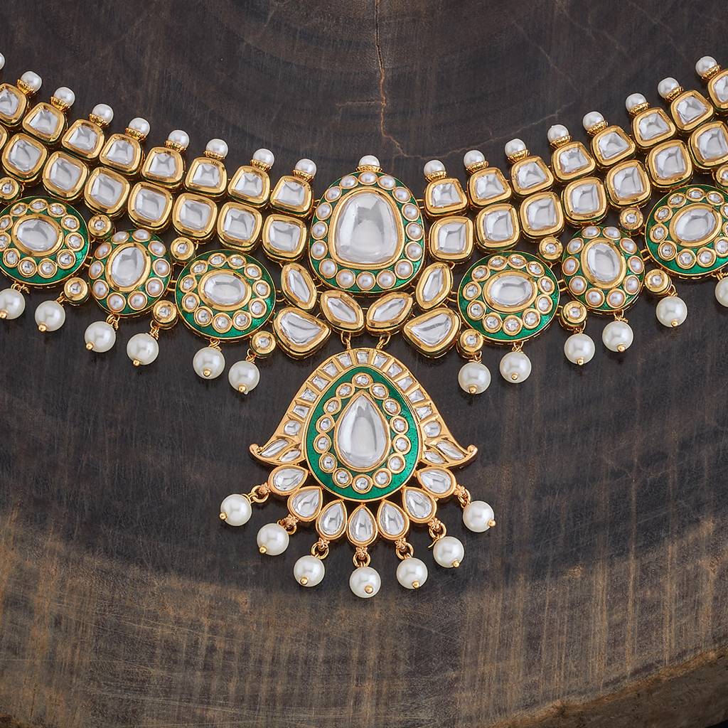 Kushal'S Fashion Jewellery White Party Kundan Jewellery Set - 417336 : 417336