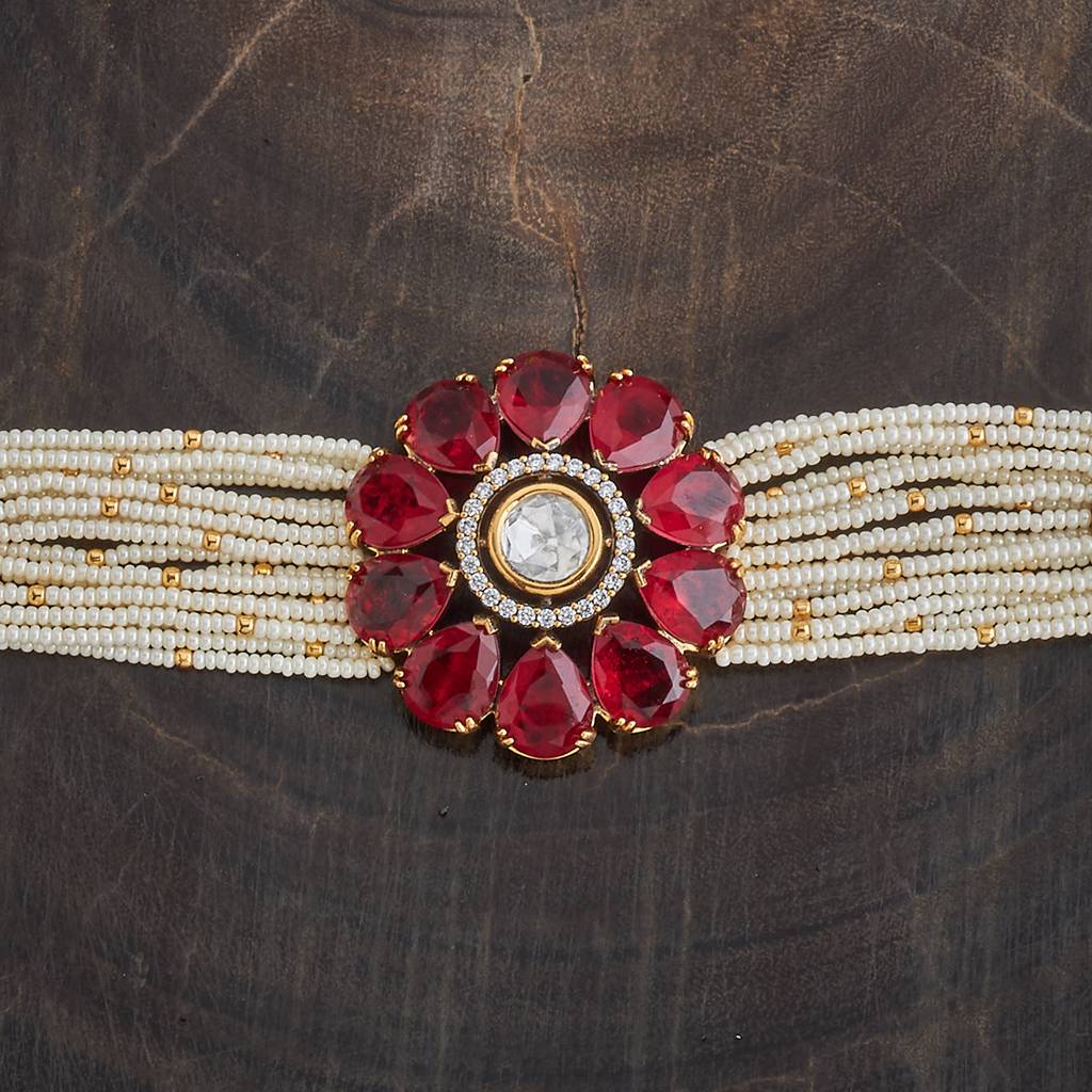 Kushal'S Fashion Jewellery Western Kundan Necklace - 174040 : 417638