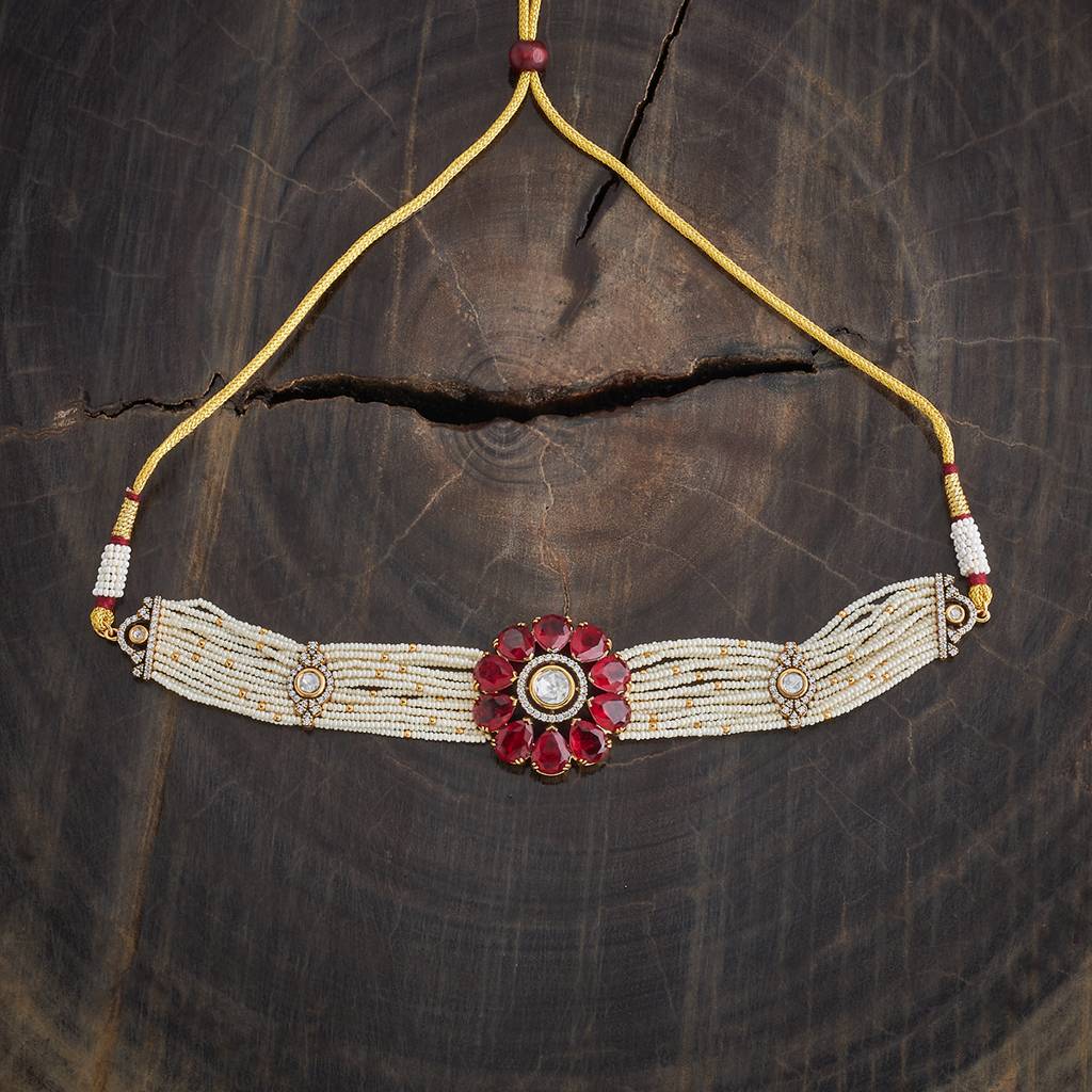 Kushal'S Fashion Jewellery Western Kundan Necklace - 174040 : 417638