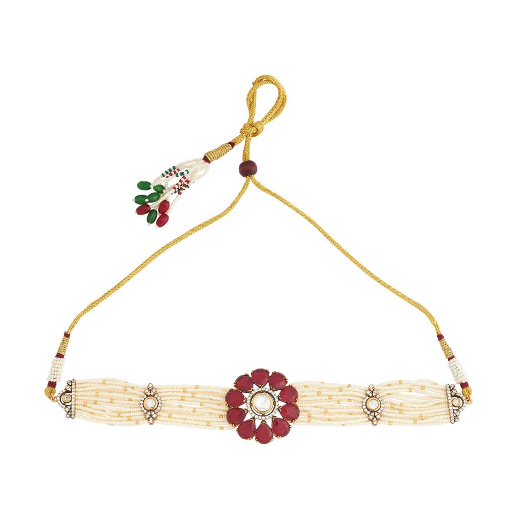 Kushal'S Fashion Jewellery Western Kundan Necklace - 174040 : 417638