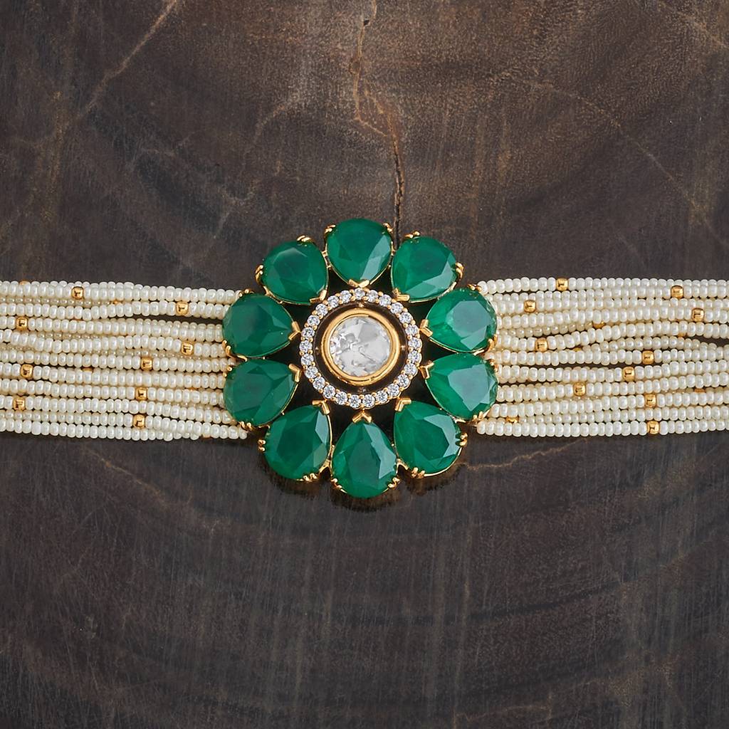 Kushal'S Fashion Jewellery Western Kundan Necklace - 174040 : 417639