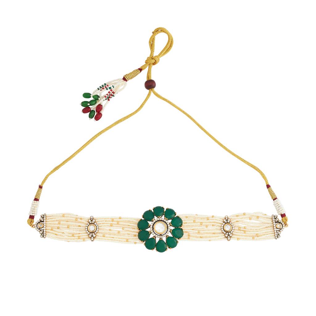 Kushal'S Fashion Jewellery Western Kundan Necklace - 174040 : 417639