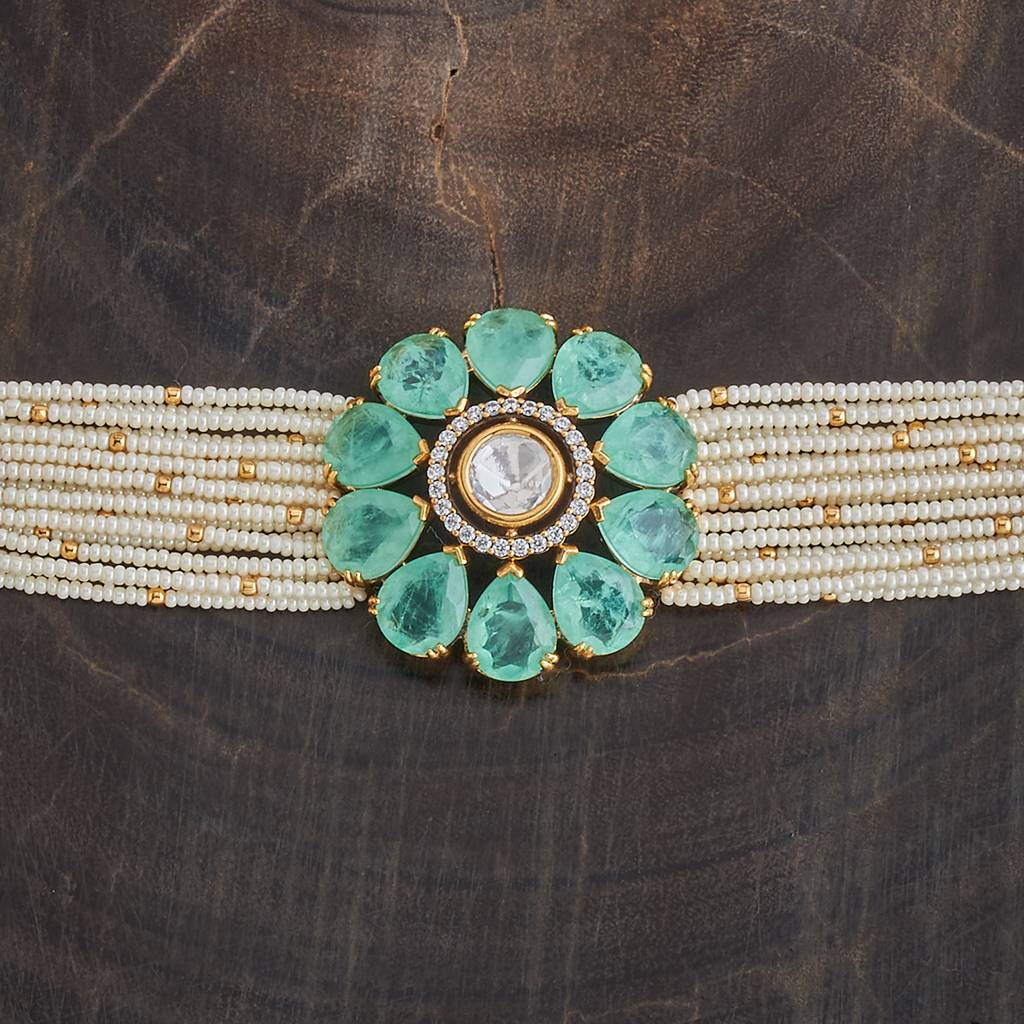 Kushal'S Fashion Jewellery Western Kundan Necklace - 174040 : 417641
