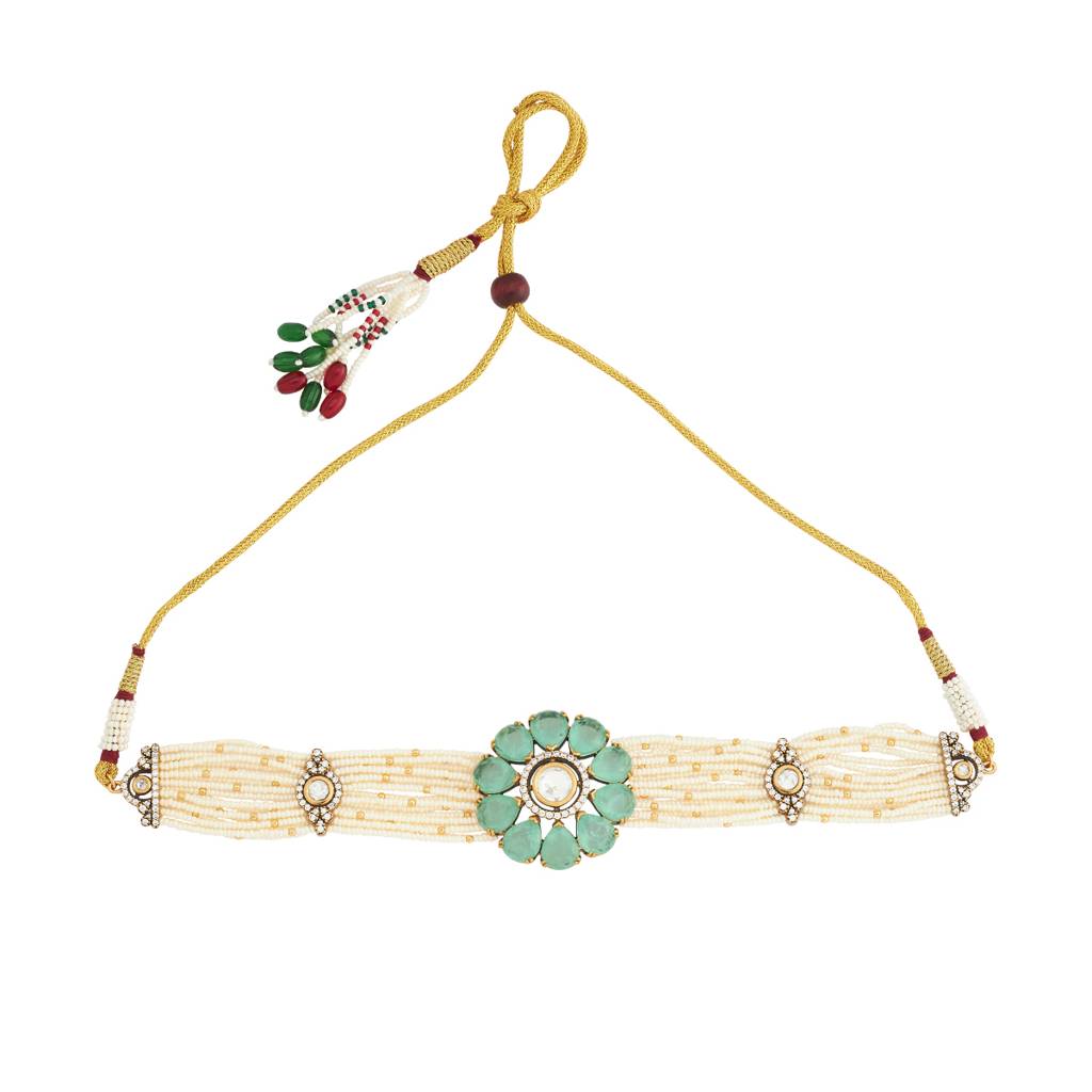 Kushal'S Fashion Jewellery Western Kundan Necklace - 174040 : 417641