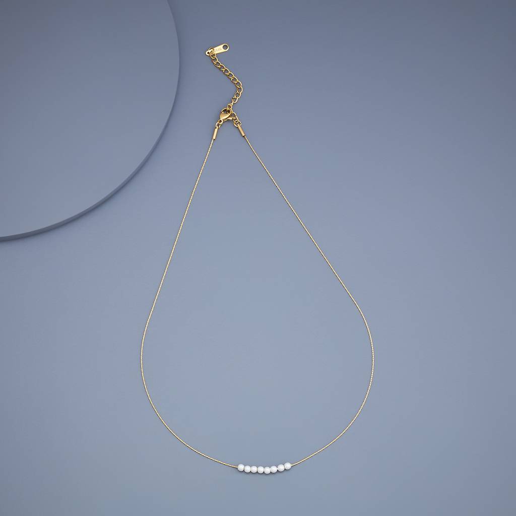 Kushal'S Fashion Jewellery Pearl Gold-Plated Casual Trendy Necklace - 418601 : 418601