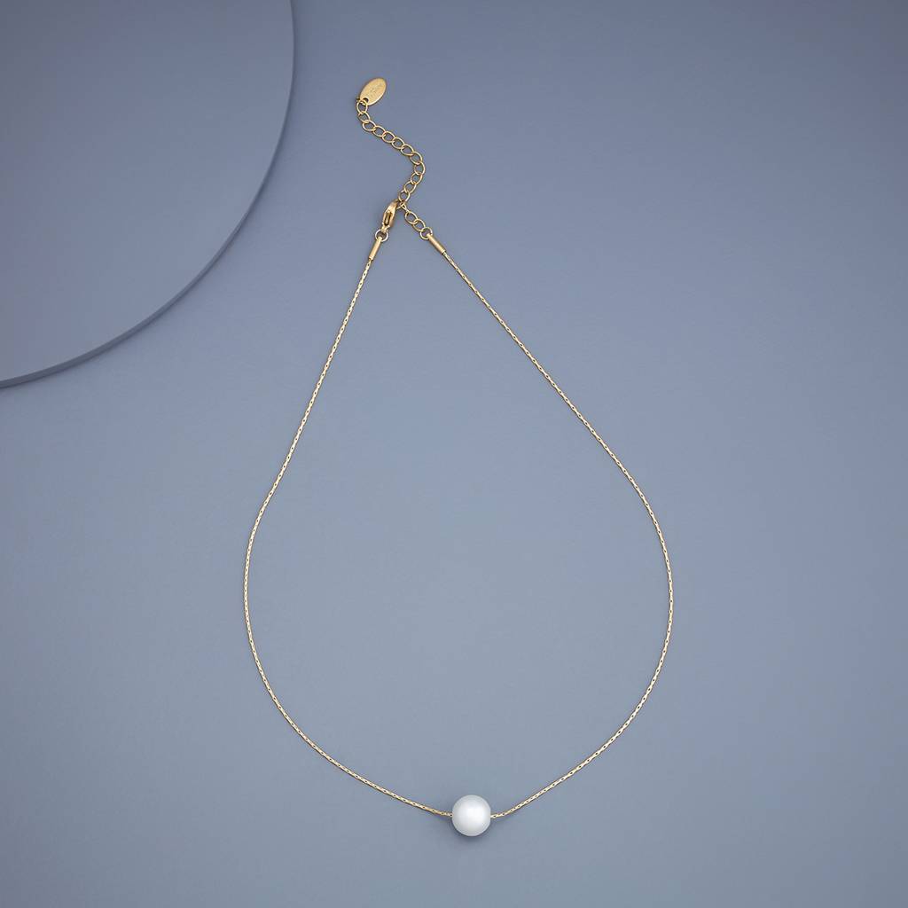 Kushal'S Fashion Jewellery Pearl Gold-Plated Casual Trendy Necklace - 418753 : 418753
