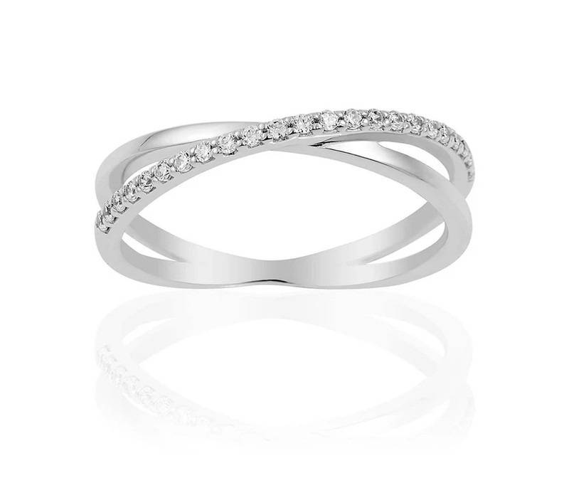 Waterproof Crossover Grace Ring - Skin Safe, Sleek Everyday Office Ring : 1005061