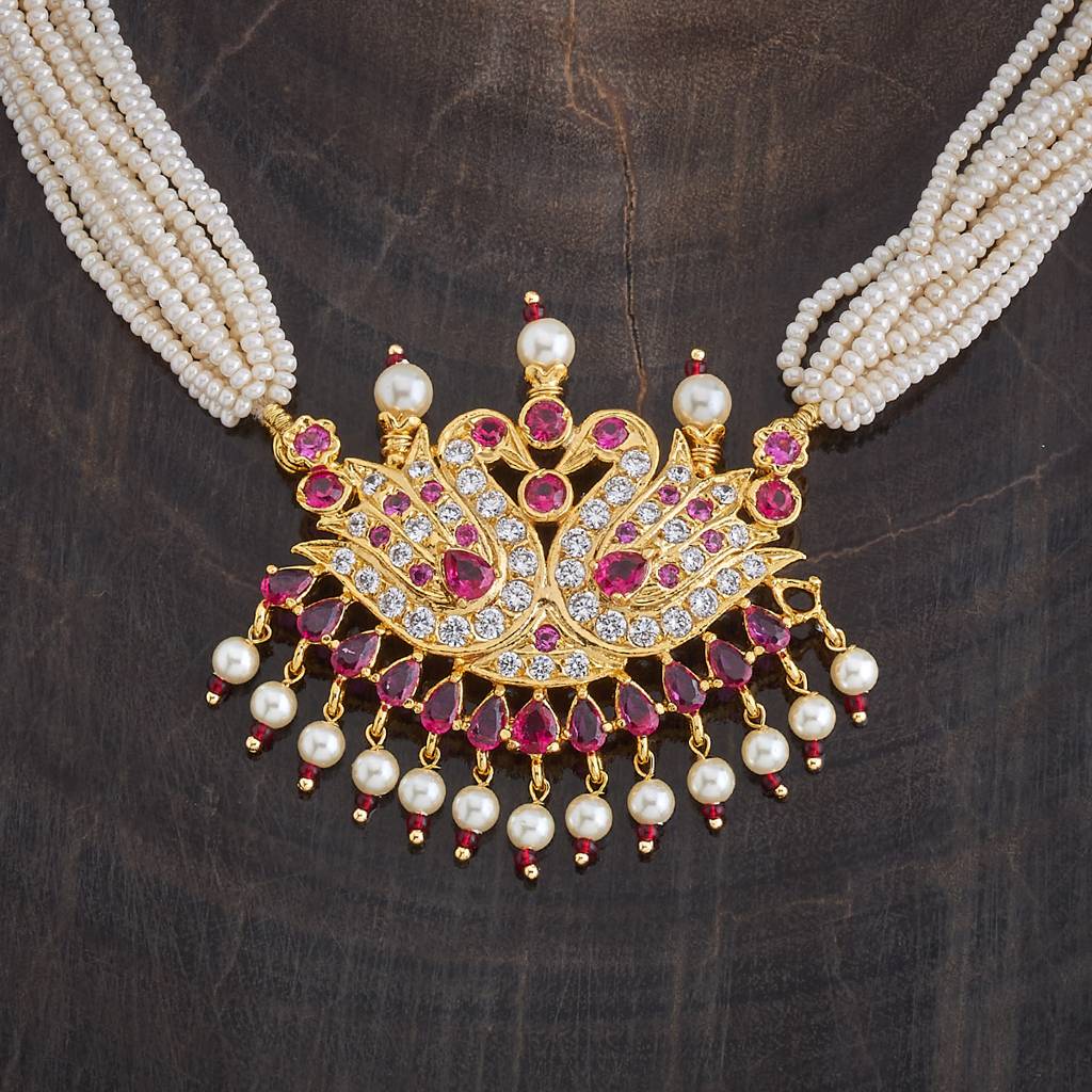 Kushal'S Fashion Jewellery Ruby Gold-Plated Ethnic Antique Jewellery Set - 421538 : 421538