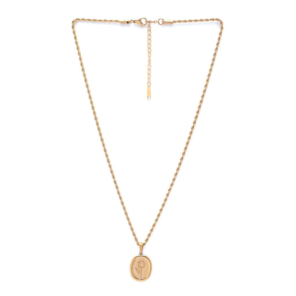 Urban Luxe 18K Gold Plated Earrings : VintageSunflower18kGold-PlatedNecklace