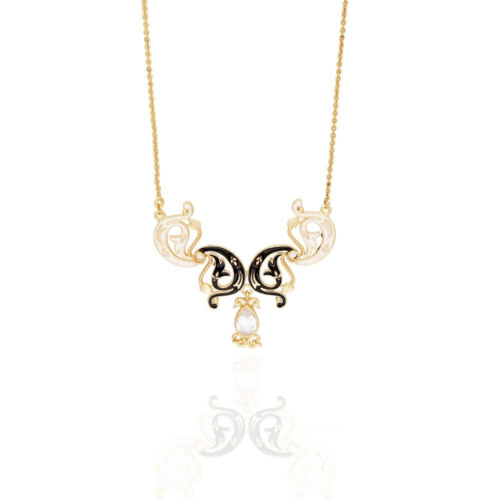 Baroque Wave Enamel Necklace