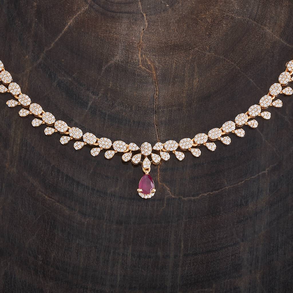 Kushal'S Fashion Jewellery Gold-Plated Party Zircon Jewellery Set - 176300 : 422381