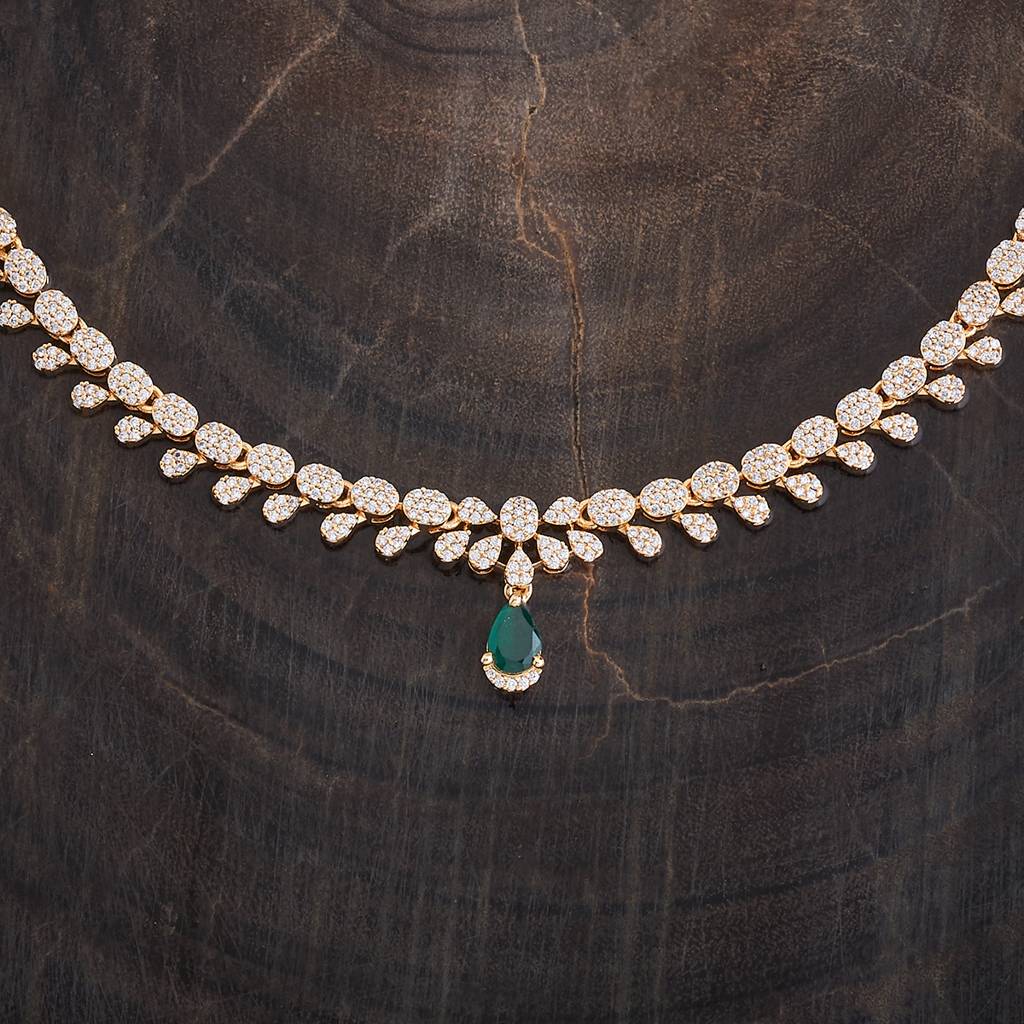 Kushal'S Fashion Jewellery Gold-Plated Party Zircon Jewellery Set - 176300 : 422382