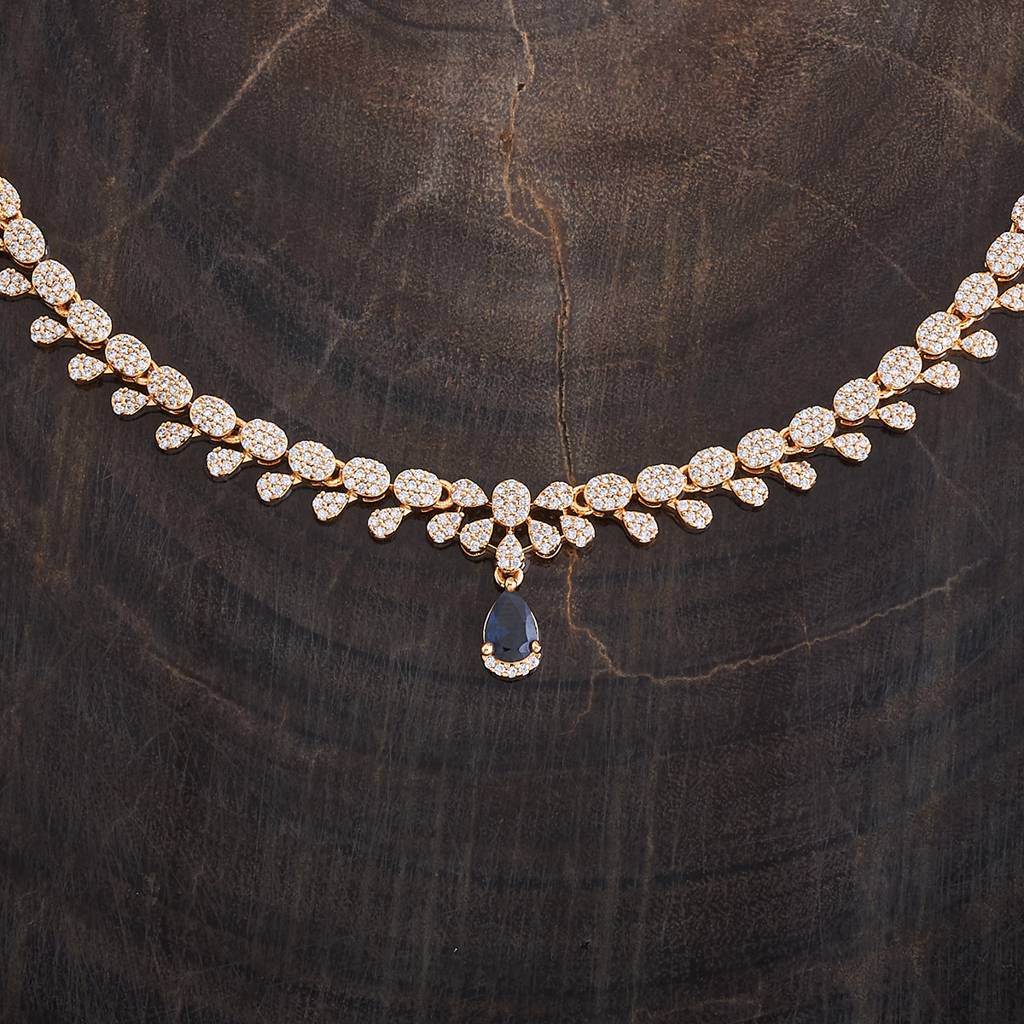 Kushal'S Fashion Jewellery Gold-Plated Party Zircon Jewellery Set - 176300 : 422384