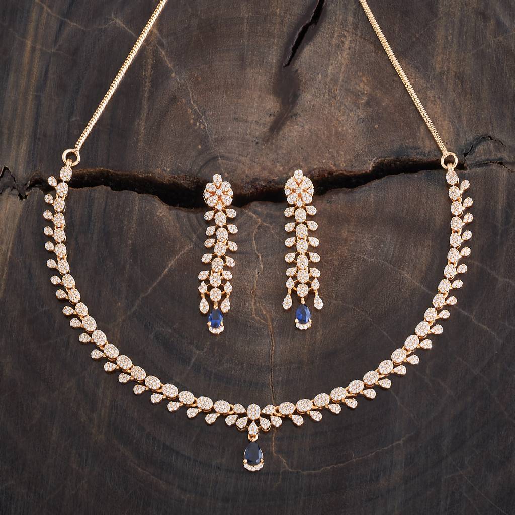 Kushal'S Fashion Jewellery Gold-Plated Party Zircon Jewellery Set - 176300 : 422384