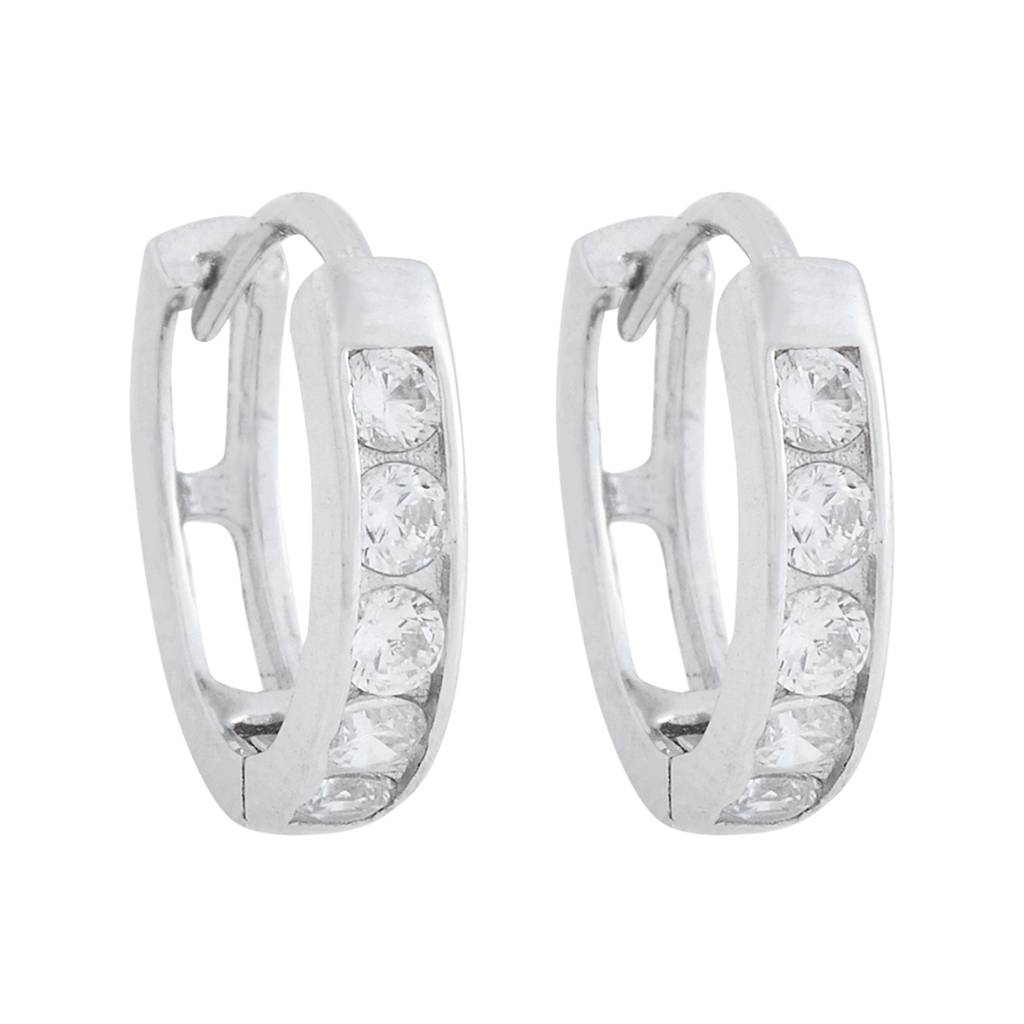 Kushal'S Fashion Jewellery 92.5 Pure Silver Circular Hoop Earrings - 423402 : 423402