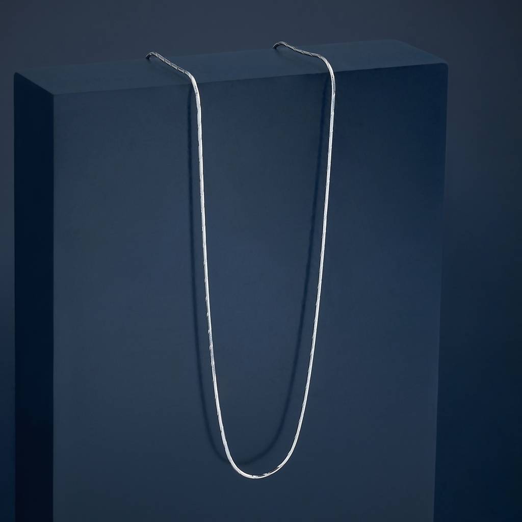Kushal'S Fashion Jewellery 92.5 Pure Silver Rhodium-Plated Chain : 423597