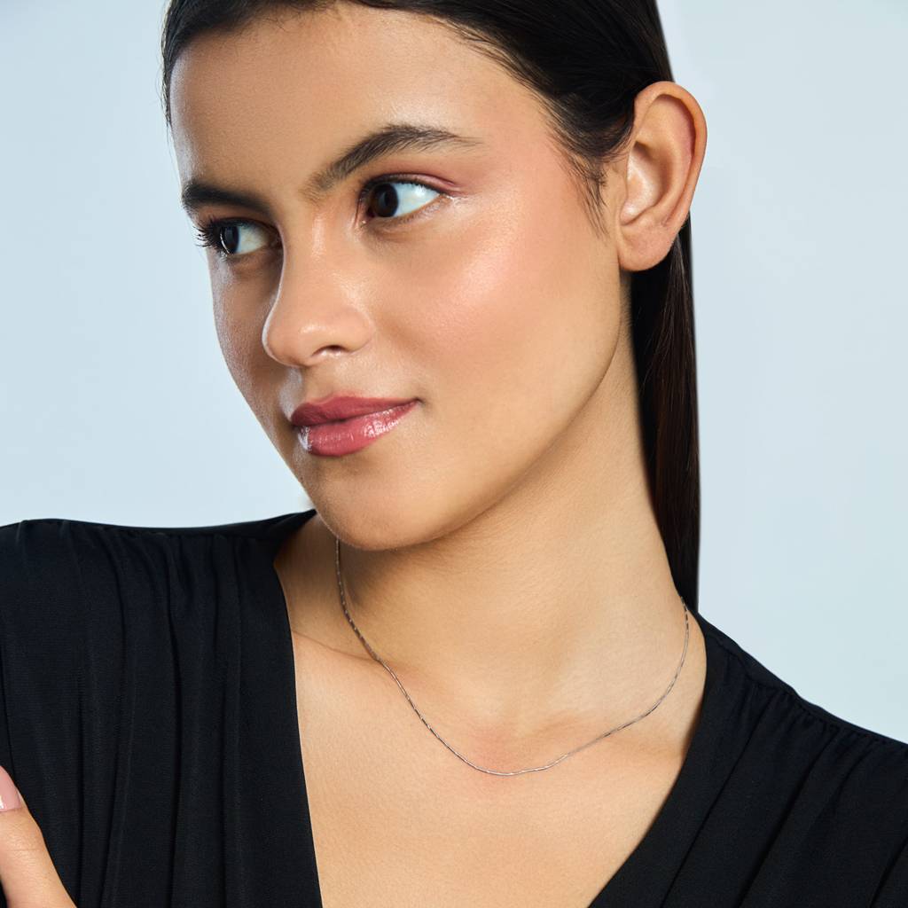 Kushal'S Fashion Jewellery 92.5 Pure Silver Rhodium-Plated Chain : 423597