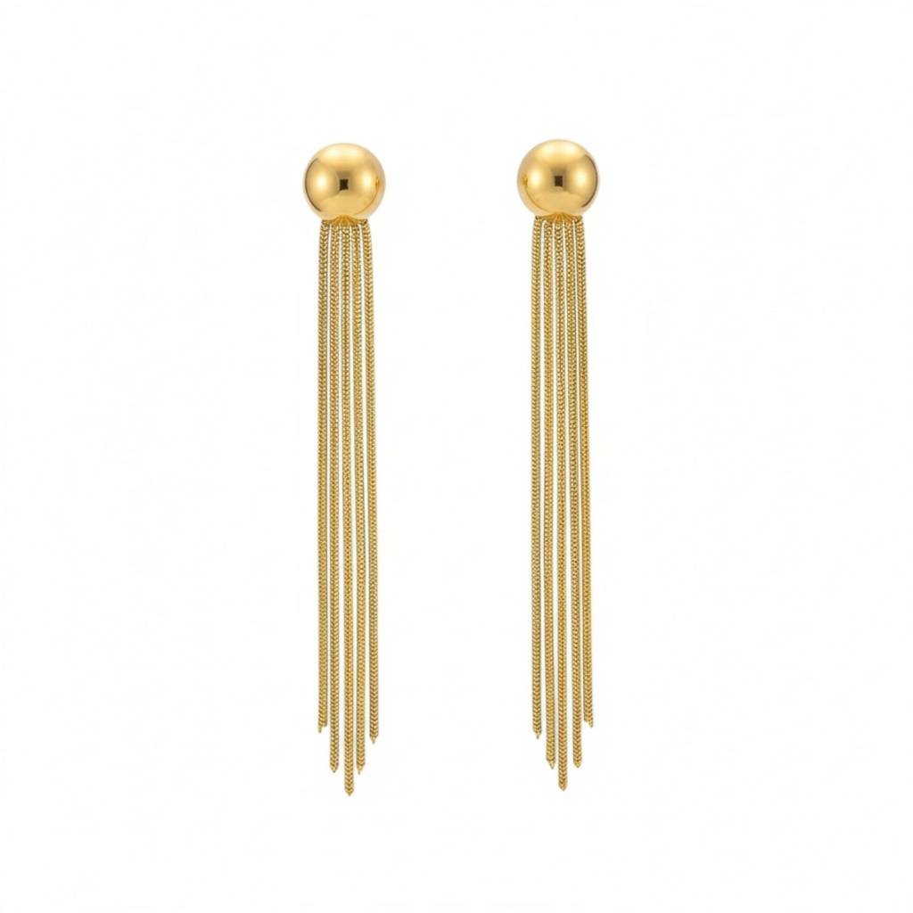 Long Tassel Drop Earrings : RJFSER110