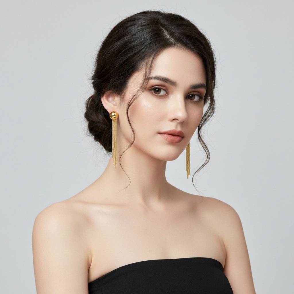 Long Tassel Drop Earrings : RJFSER110